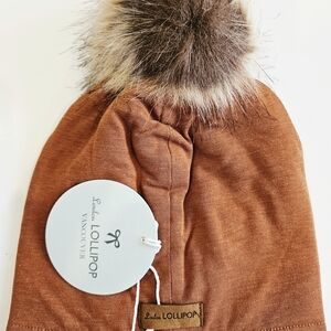 Loulou Lollipop Baby Beanie with Faux Fur Pom